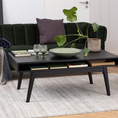 Echo Coffee Table with Open Shelf in Black