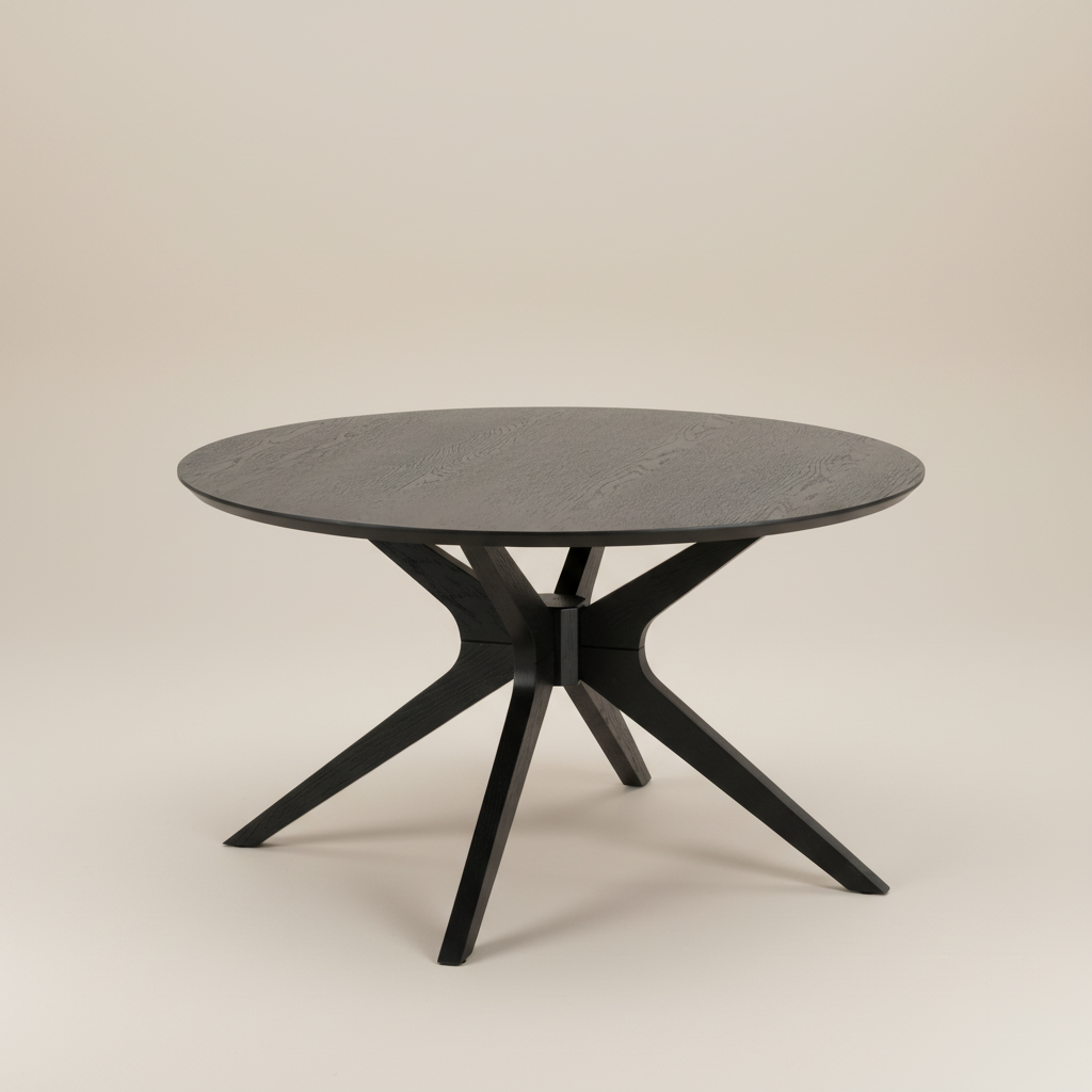 I_Duncan Round Coffee Table in Black 80x45cm