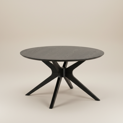 I_Duncan Round Coffee Table in Black 80x45cm