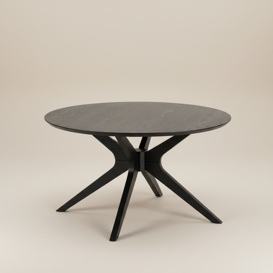 I_Duncan Round Coffee Table in Black 80x45cm
