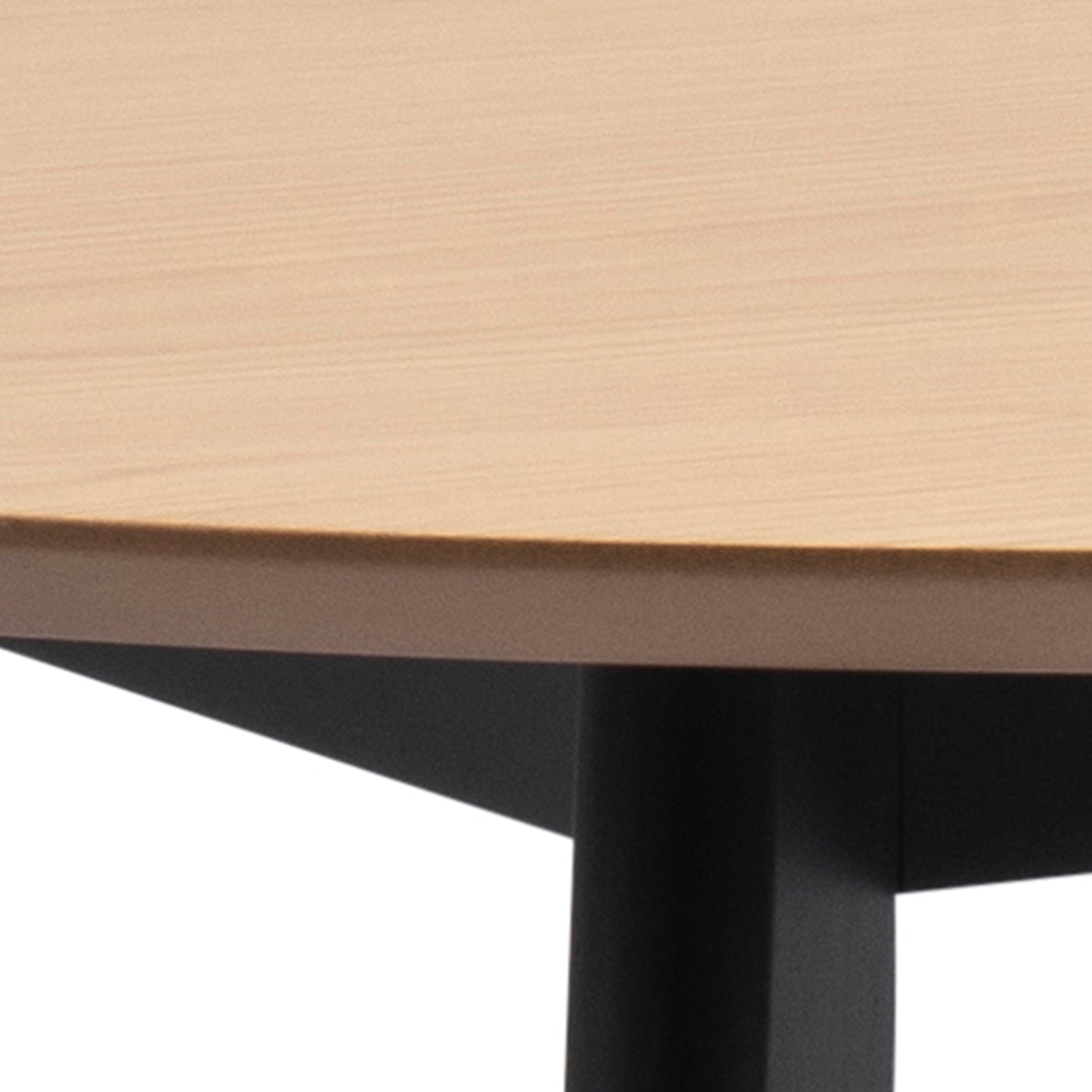Orion Round Dining Table in Oak & Black