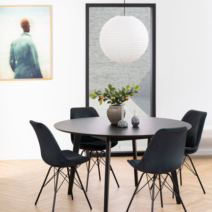 Orion Round Dining Table in Black 140cm