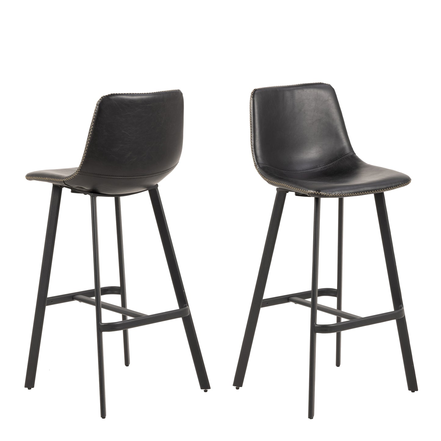 Oregon Bar Chair in Black Set of 2