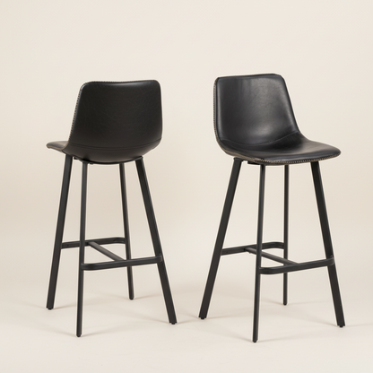 Oregon Bar Chair in Black Set of 2