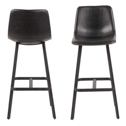 Oregon Bar Chair in Black Set of 2