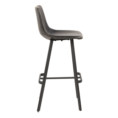 Oregon Bar Chair in Black Set of 2