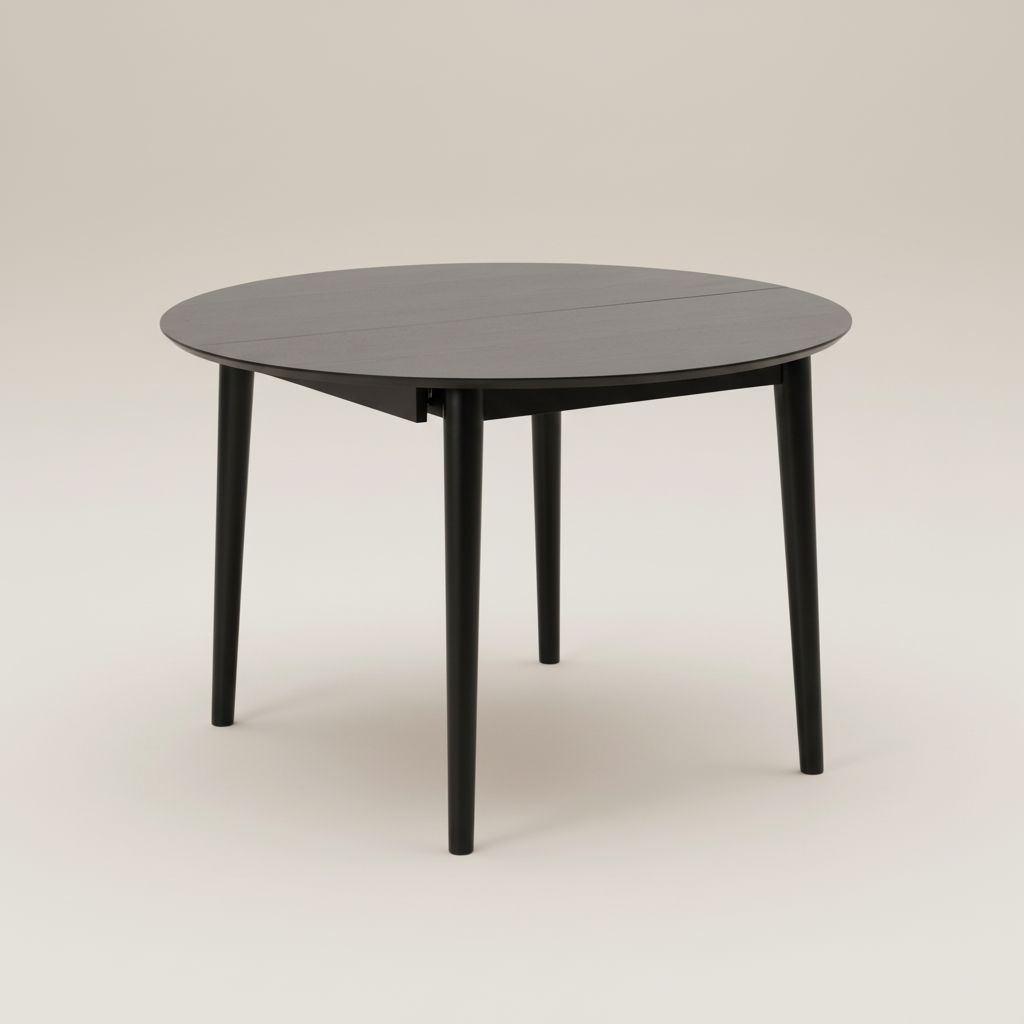 Lino Round Extending Dining Table in Black