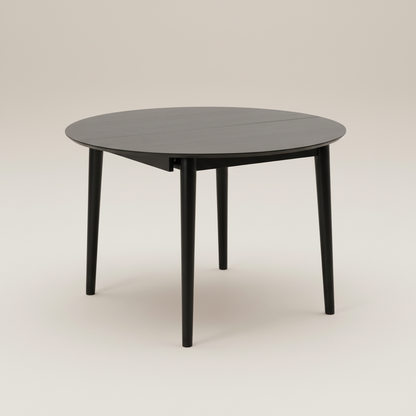 Lino Round Extending Dining Table in Black