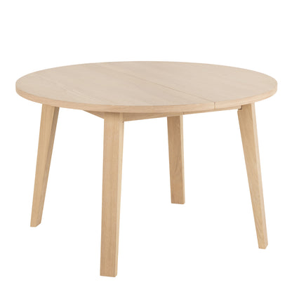 A-Line Round Dining Table in White Oak 120x75cm