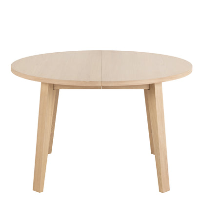 A-Line Round Extendable Dining Table Smoked Oak 120x75cm