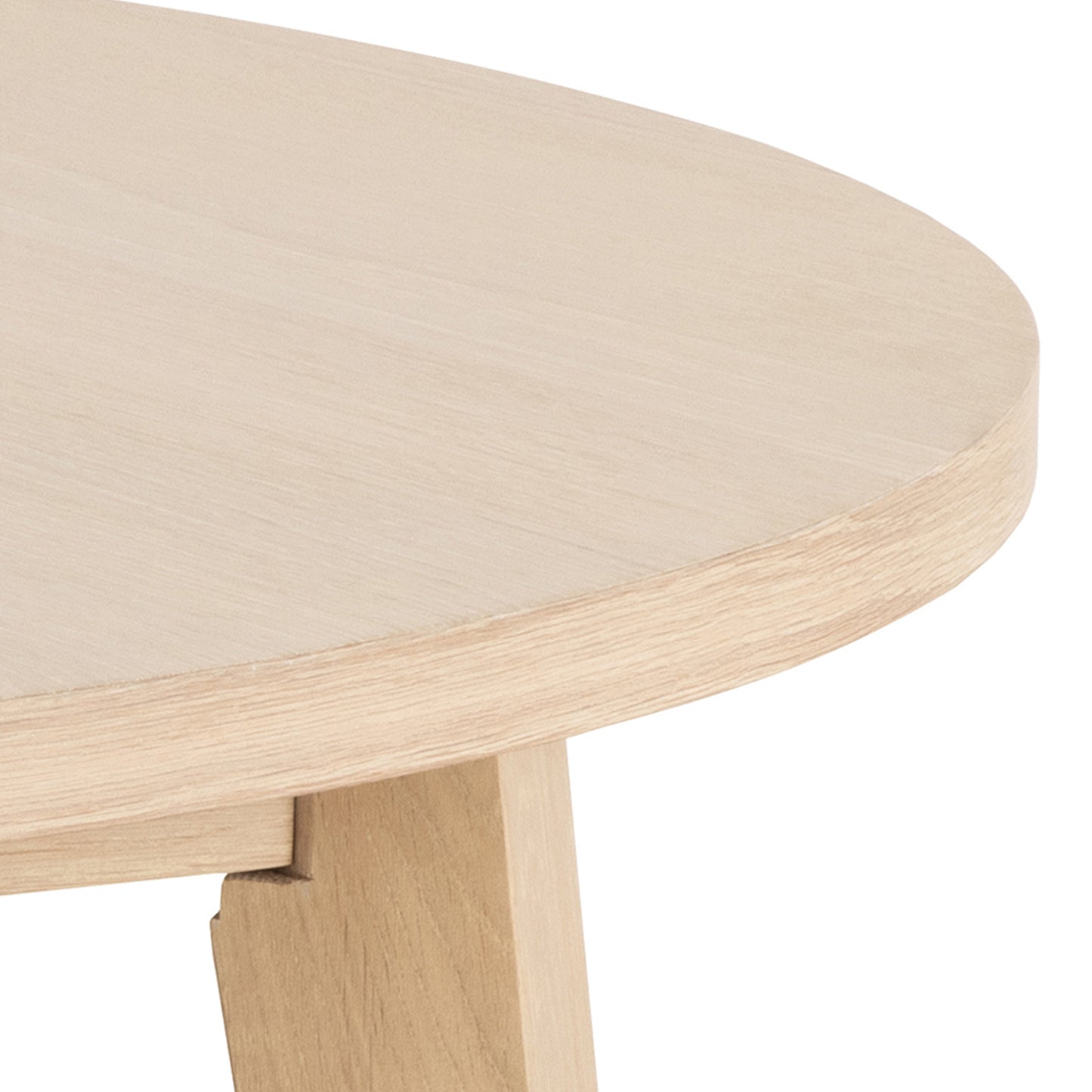 A-Line Round Dining Table in White Oak 120x75cm