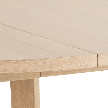 A-Line Round Dining Table in White Oak 120x75cm