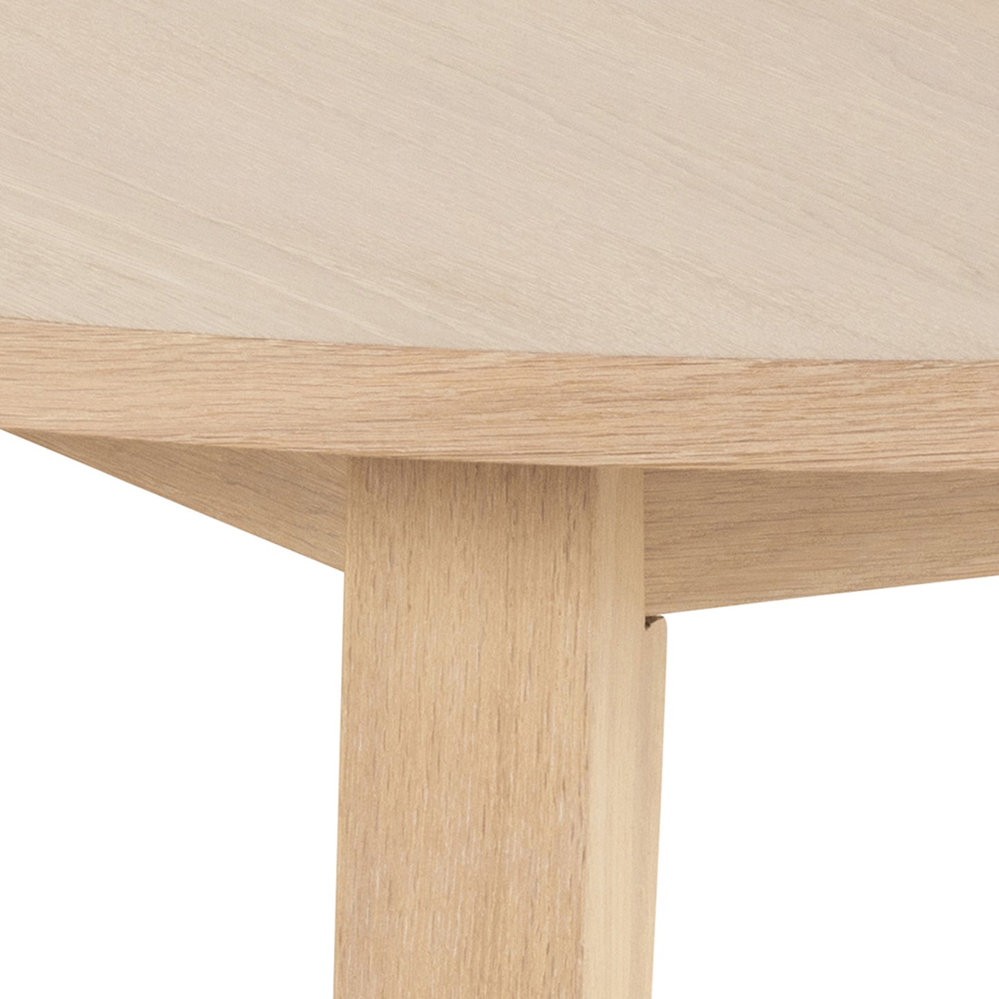 A-Line Round Dining Table in White Oak 120x75cm