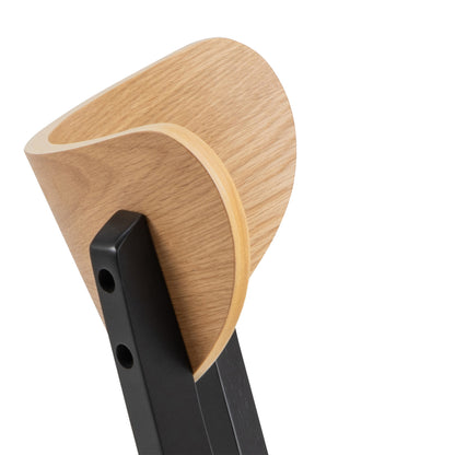 Orion Dining Chairs in Black and Oak Set of 2