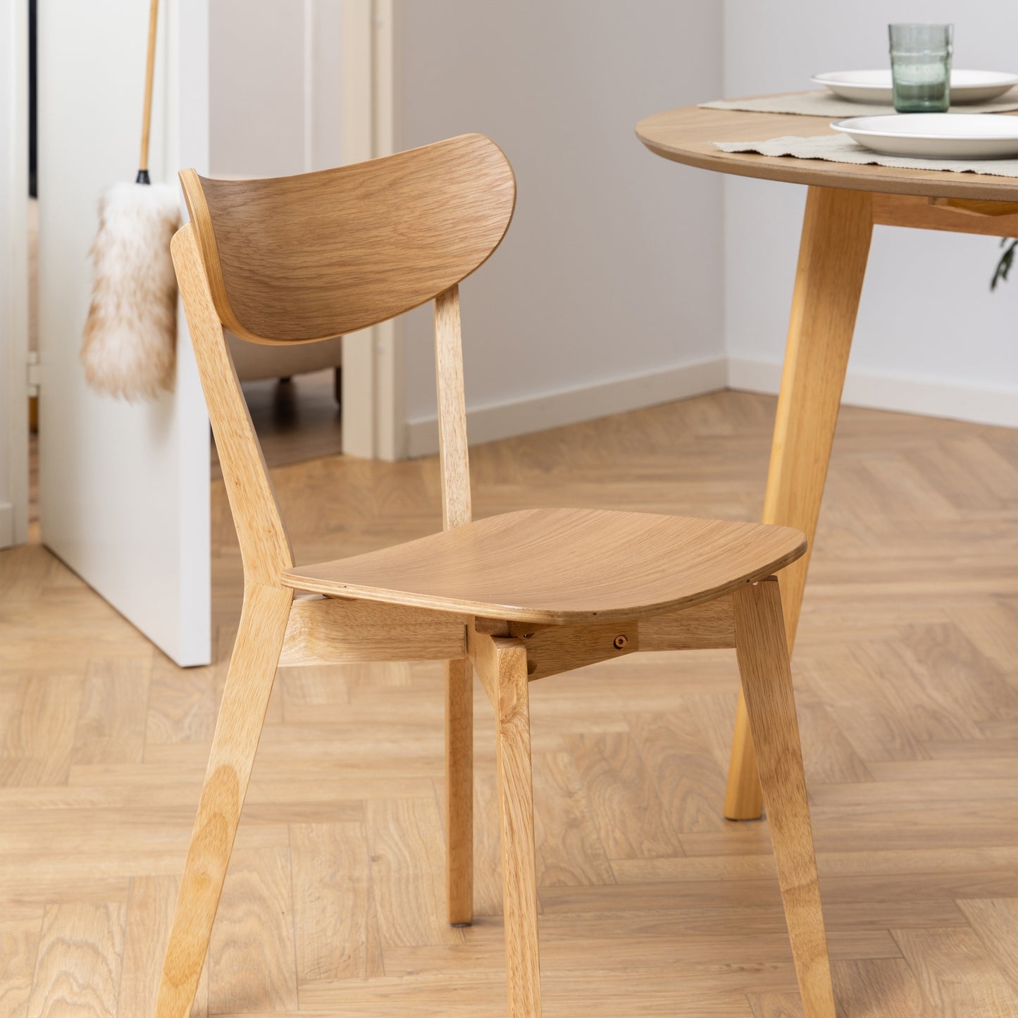 Orion Dining Chairs in Oak Set of 2