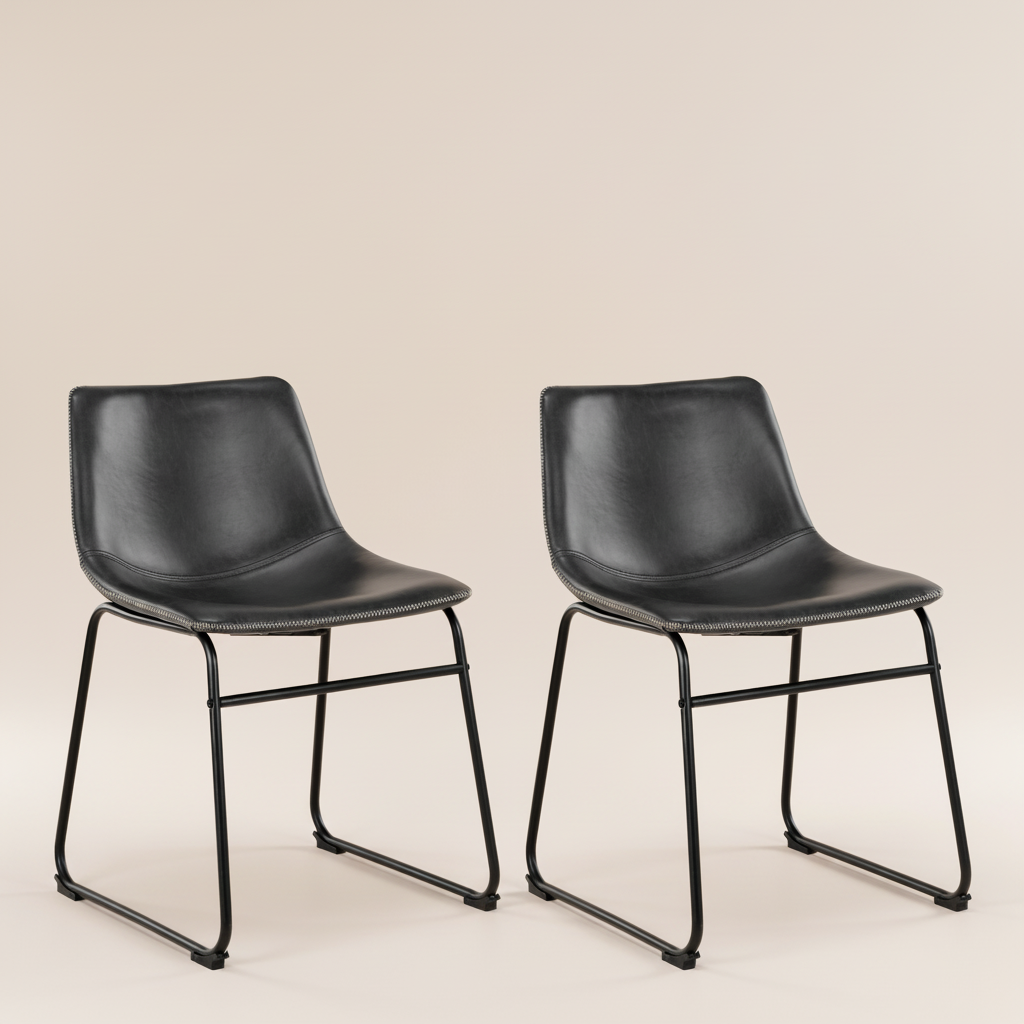 Oregon Dining Chair In Black Set of 2
