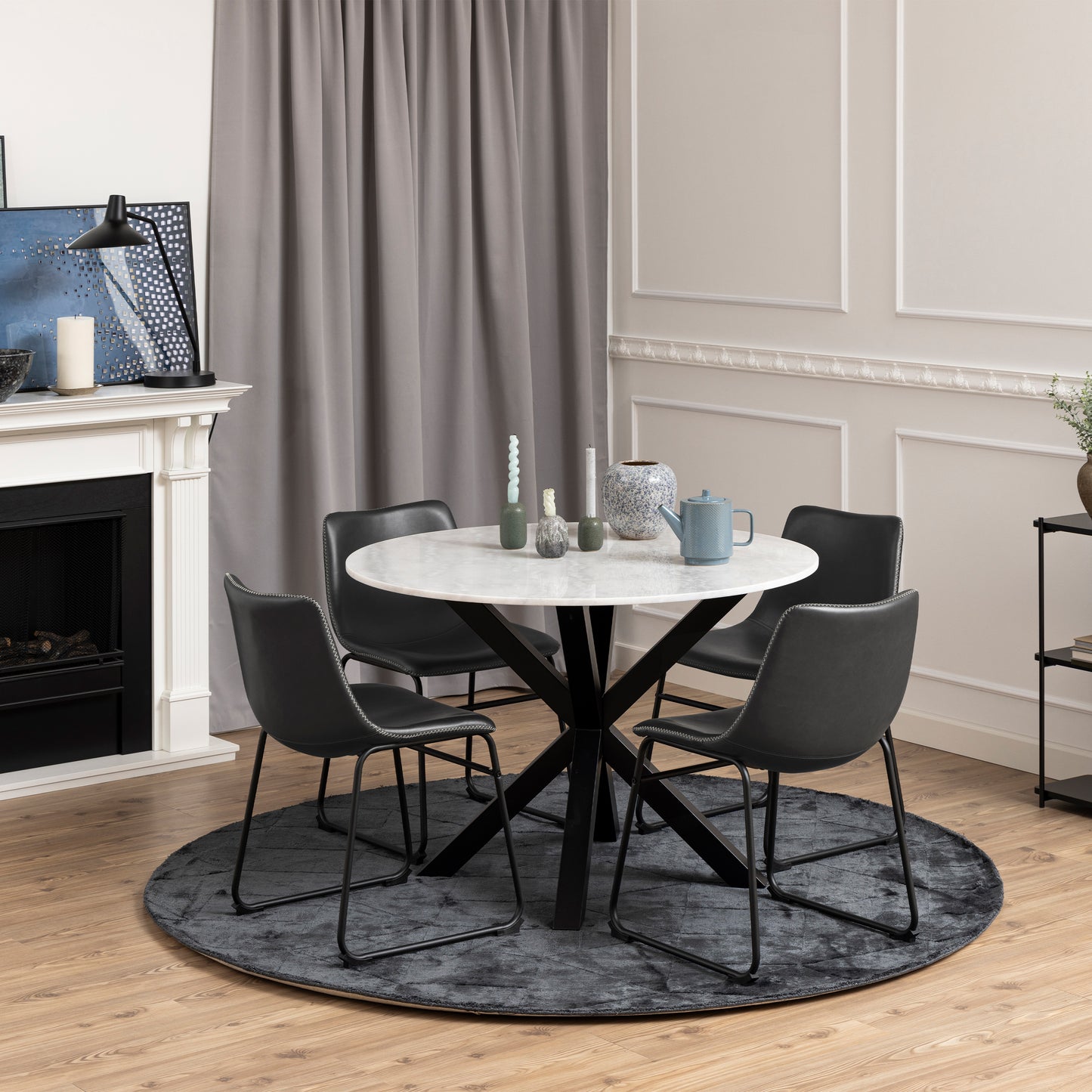 Oregon Dining Chair In Black Set of 2