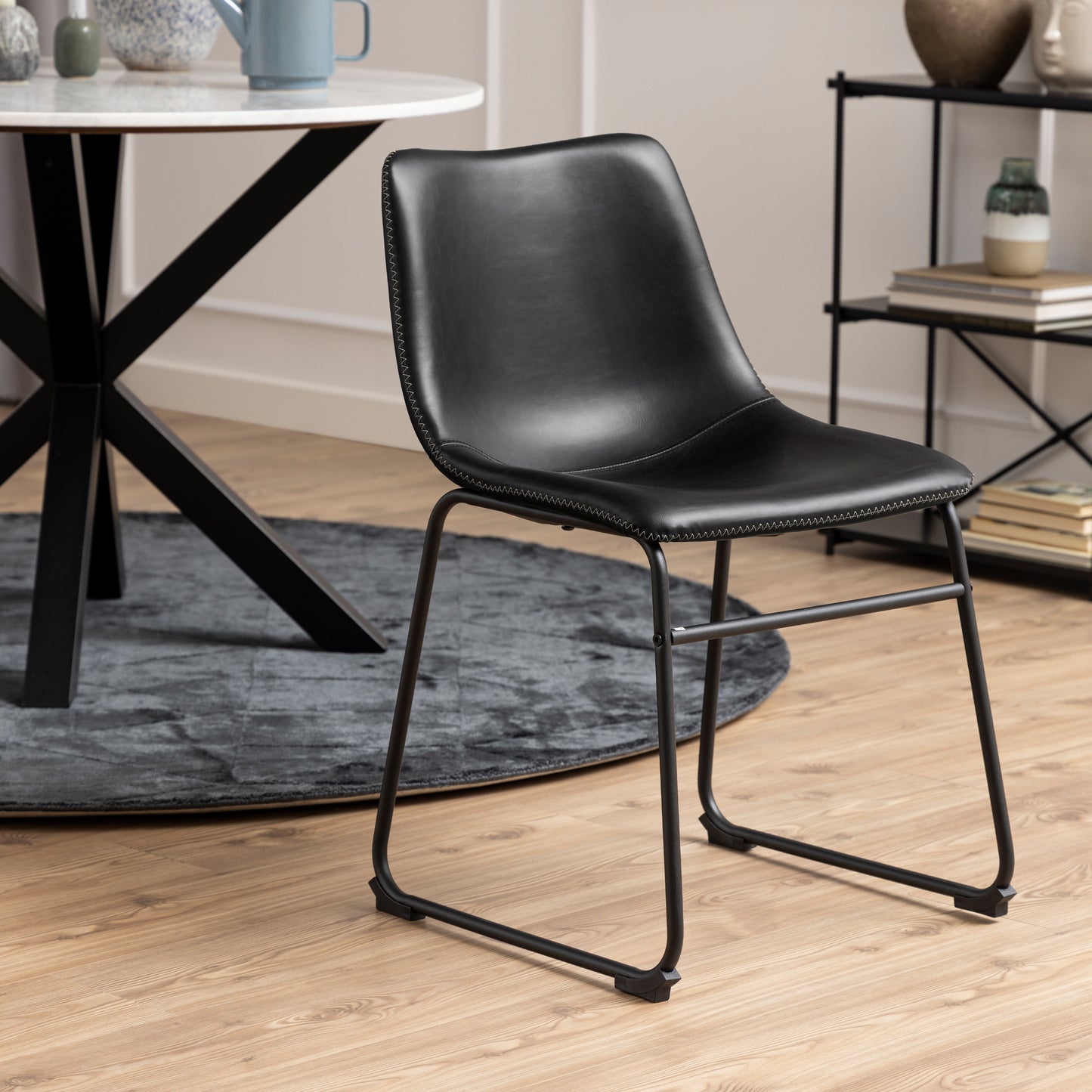 Oregon Dining Chair In Black Set of 2