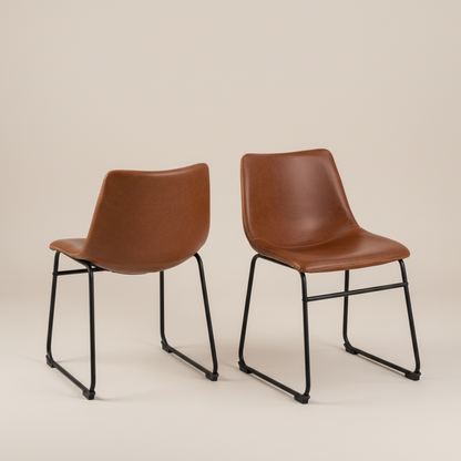Oregon Dining Chair In Brown Set of 2