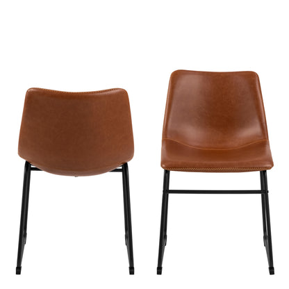 Oregon Dining Chair In Brown Set of 2