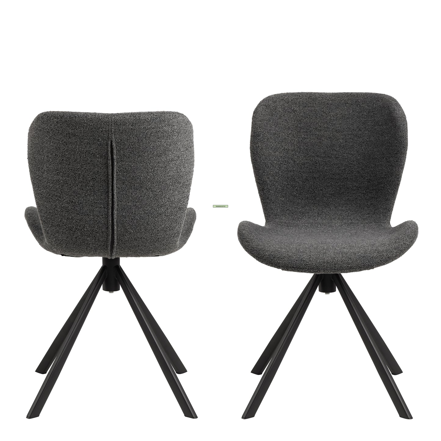 Batilda Swivel Dining Chairs in Grey Set of 2