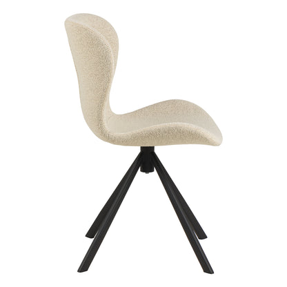 Batilda Swivel Dining Chairs in Cream Set of 2