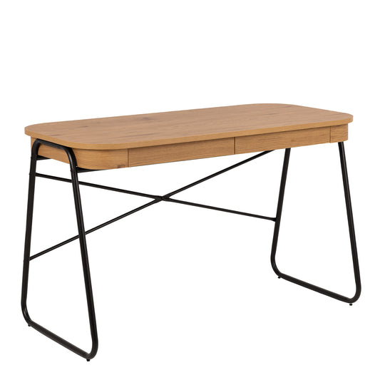 Blueton Desk with 2 Drawers in Black and Oak