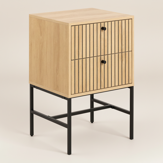 Oslo 2 Drawer Bedside Cabinet