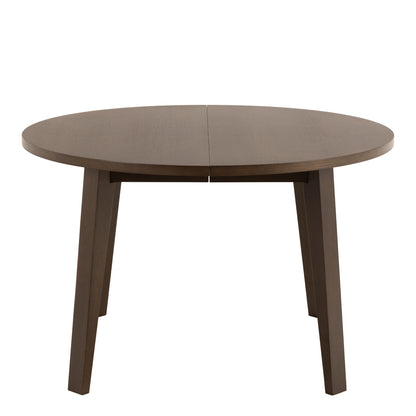 A-Line Round Extendable Dining Table Smoked Oak 120x75cm