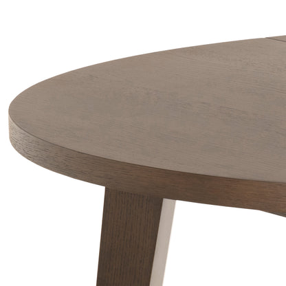 A-Line Round Extendable Dining Table Smoked Oak 120x75cm