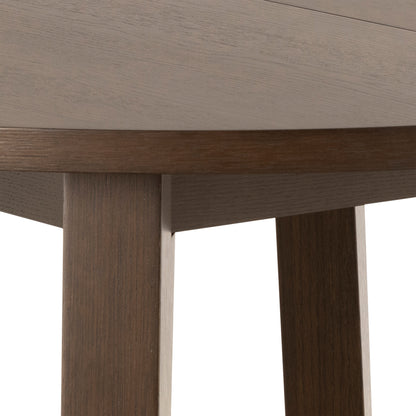A-Line Round Extendable Dining Table Smoked Oak 120x75cm