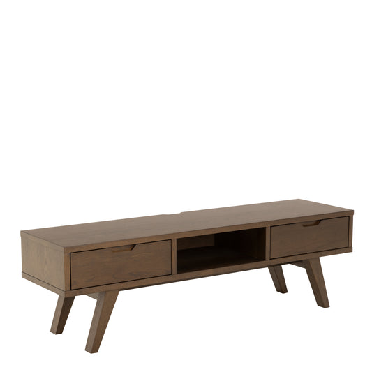 TV Unit with 2 Drawers in Smoked Oak