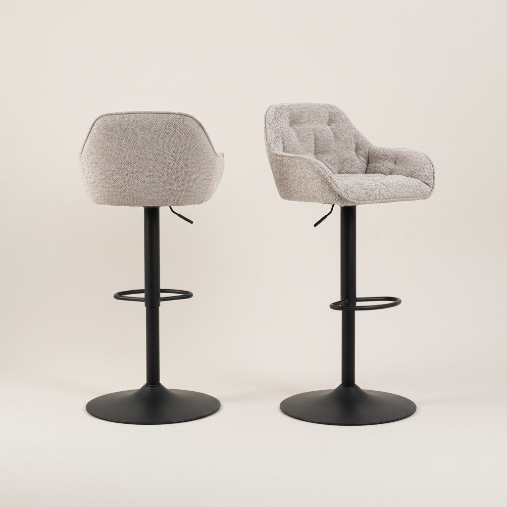 Brooklyn Bar Stool in Beige Set of 2