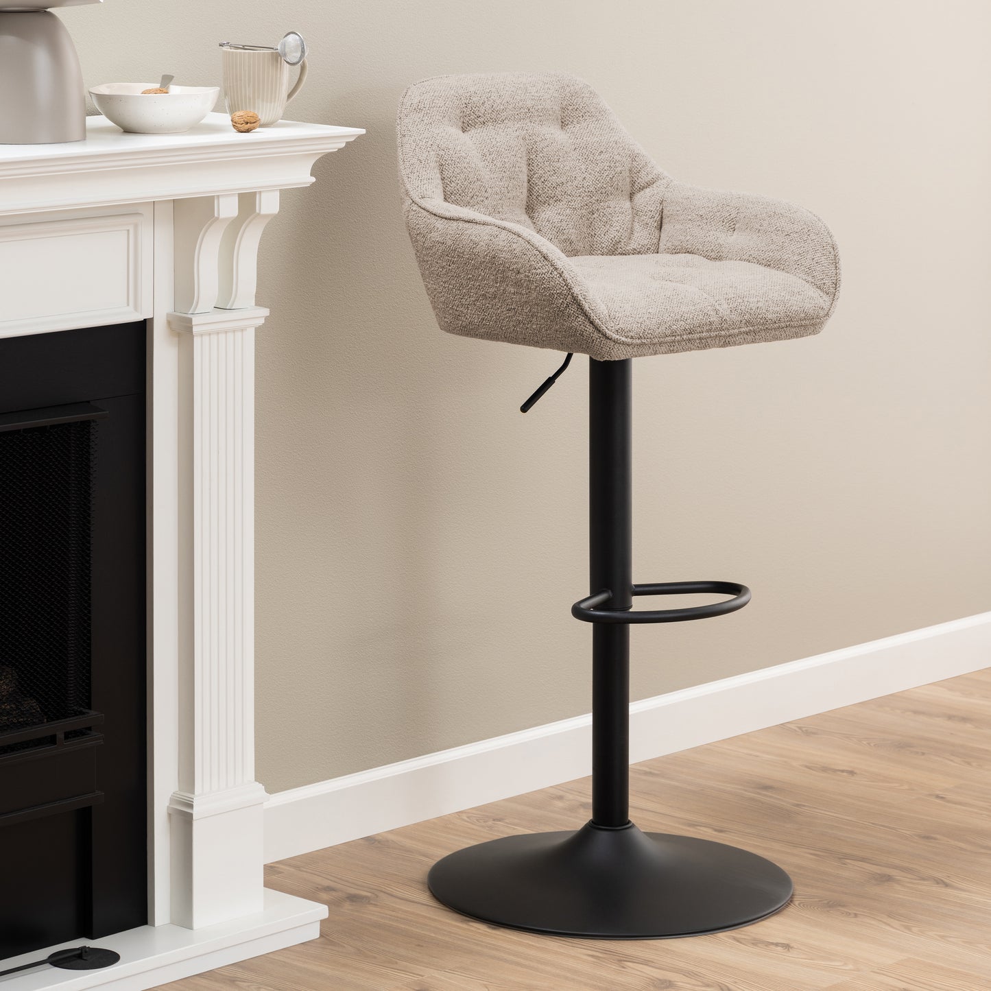 Brooklyn Bar Stool in Beige Set of 2
