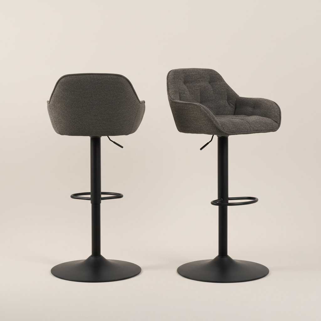 Brooklyn Bar Stool in Taupe Set of 2