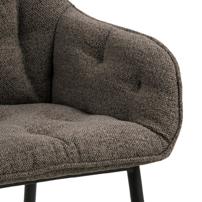 Hearth Dining Chair with Armrest in Taupe Set of 2