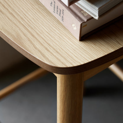 Barlow Bar Table Set in Matt Oak Includes 2 Barlow Stool Without Back