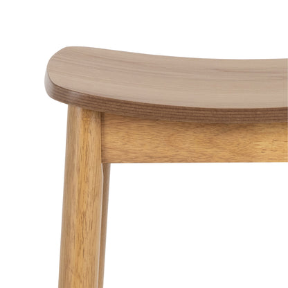 Barlow Bar Table Set in Matt Oak Includes 2 Barlow Stool Without Back