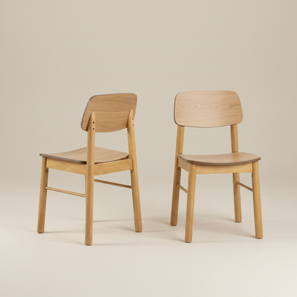 Barlow Dining Chair in Matt Oak Set of 2