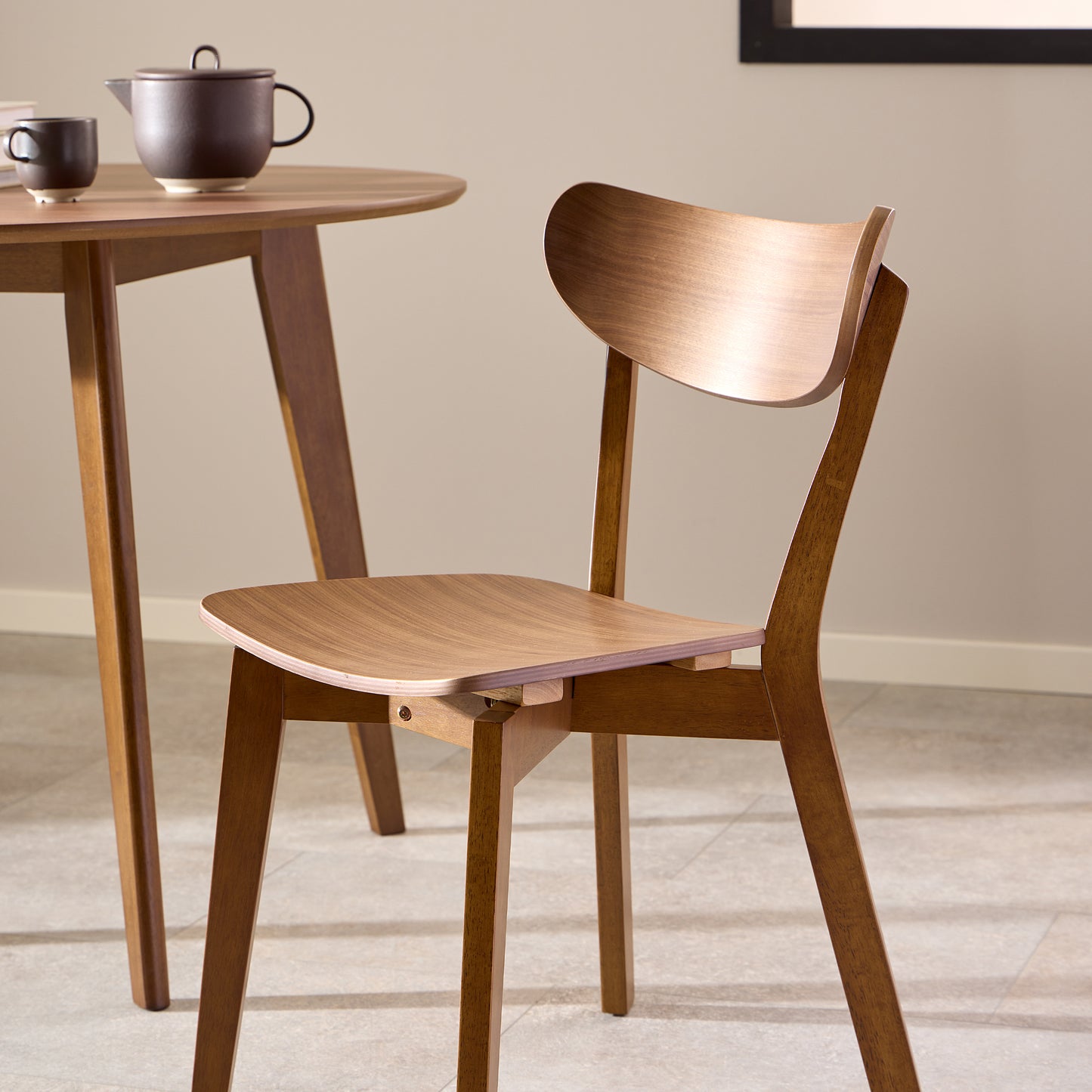 Orion Round Dining Table in Walnut