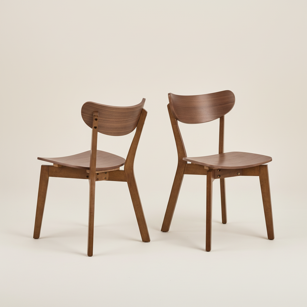 Orion Dining Chairs in Walnut Set of 2