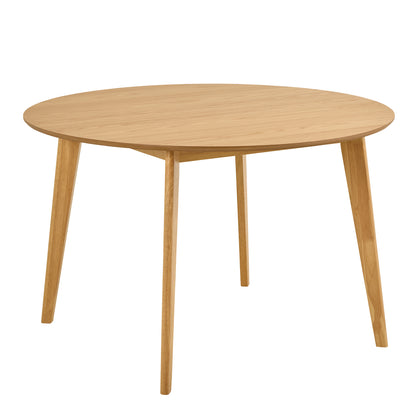 Orion Round Dining Table in Matt Oak 120cm