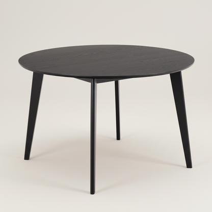 Orion Round Dining Table in Matt Black 120cm