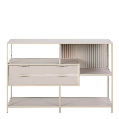 Seaford Grey Storage Unit with 2 Drawers and 3 Shelves