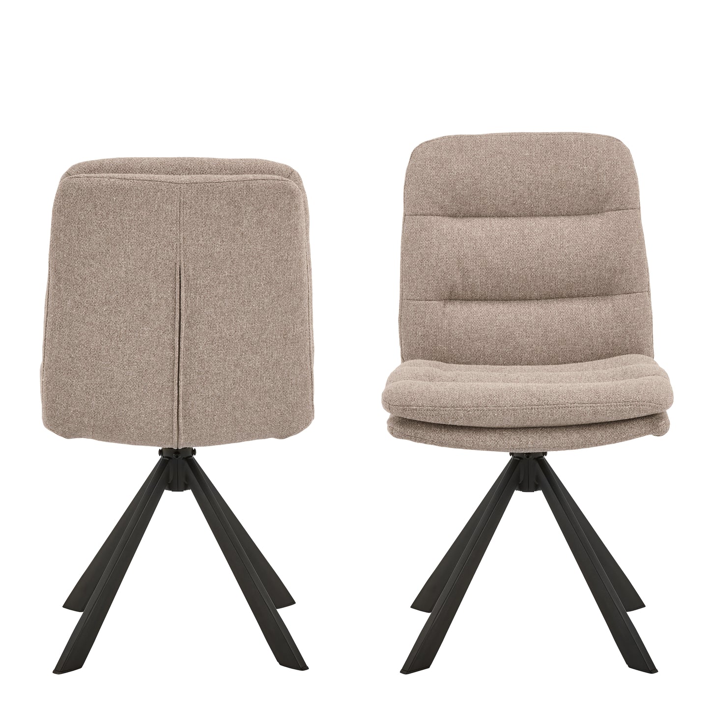 Dean Beige Swivel Dining Chair Set of 2