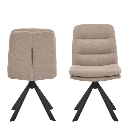Dean Beige Swivel Dining Chair Set of 2