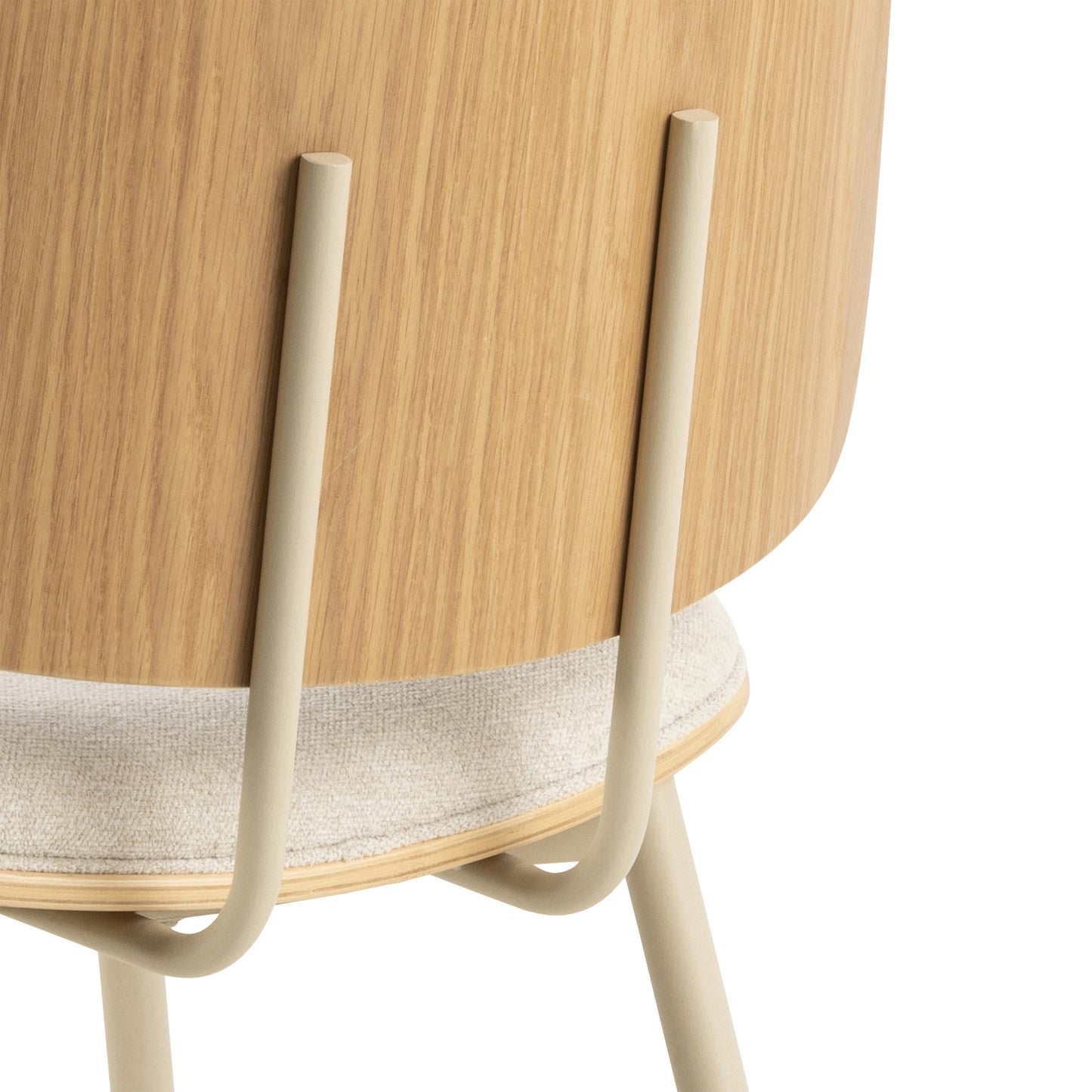 Linden Dining Chair in Beige Fabric Set of 2