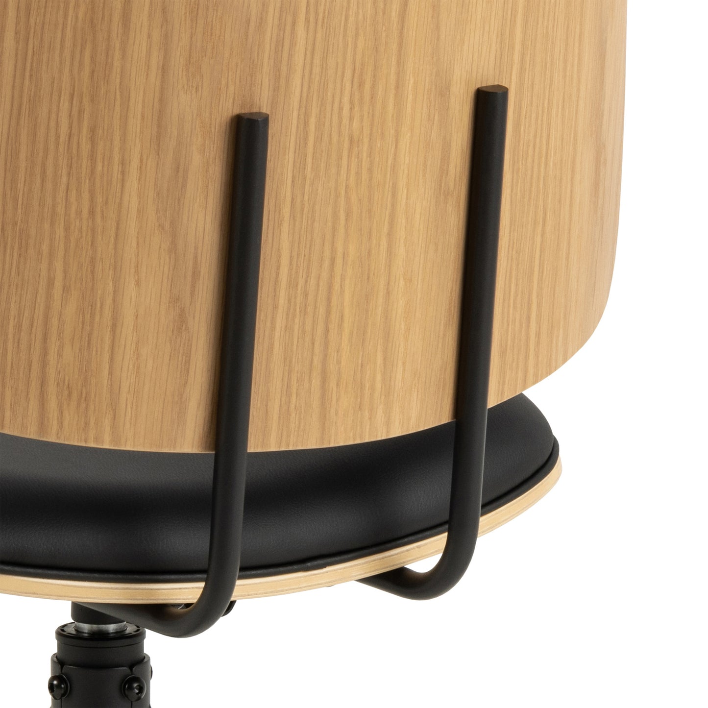 Linden Swivel Dining Chairs in Matt Black Set of 2