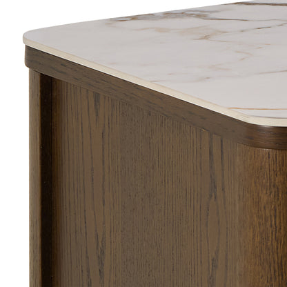 Southampton TV Unit 2 Doors 1 Shelf with Ceramic Cream Top