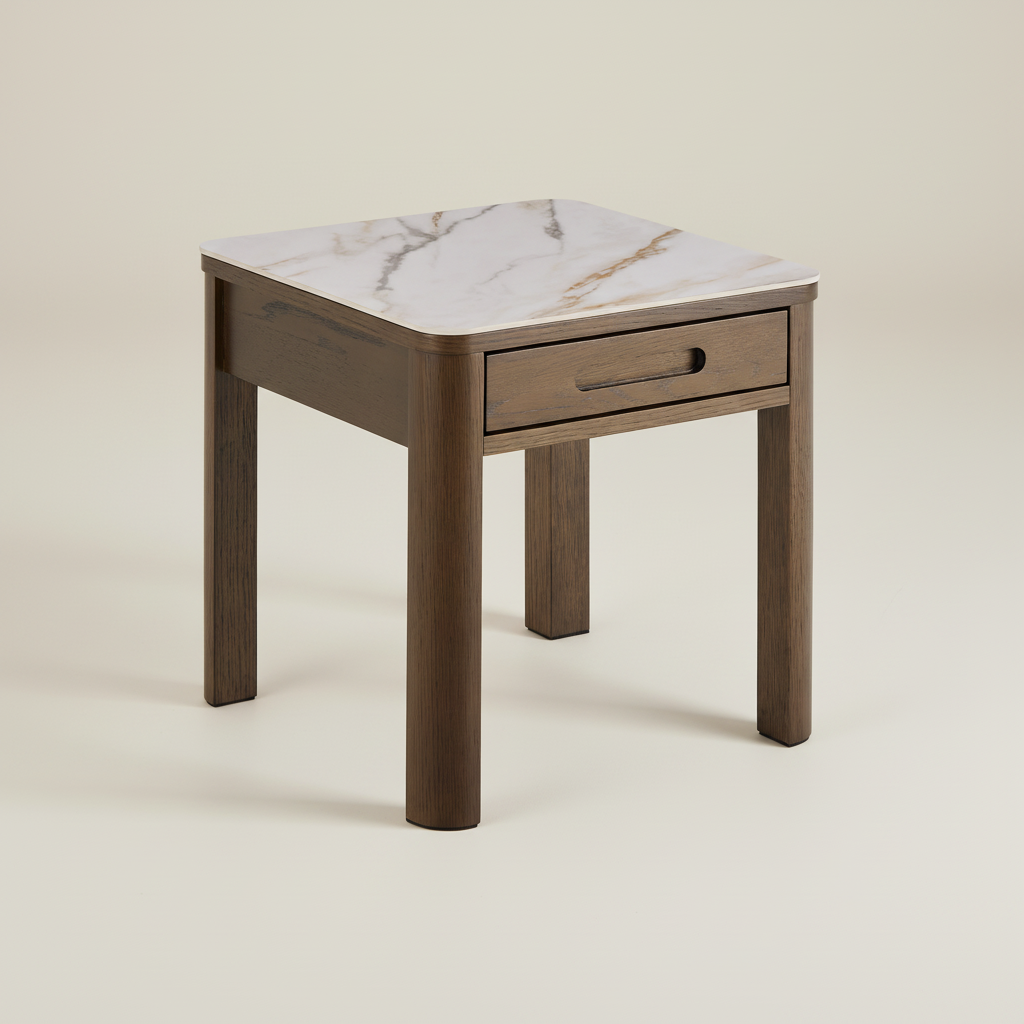 Harlington Square Side Table 1 Drawer